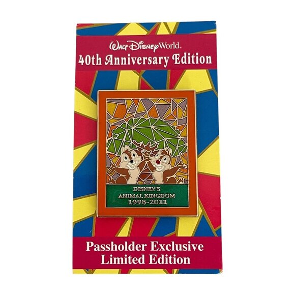 Walt Disney World Passholder 2011 Chip & Dale Animal Kingdom Limited Edition Pin - Picture 4 of 4